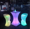 110CM LED Illuminated Round Cocktail Table Waterproof Bar Tables Plastic Coffee Table Commercial Furniture Supply