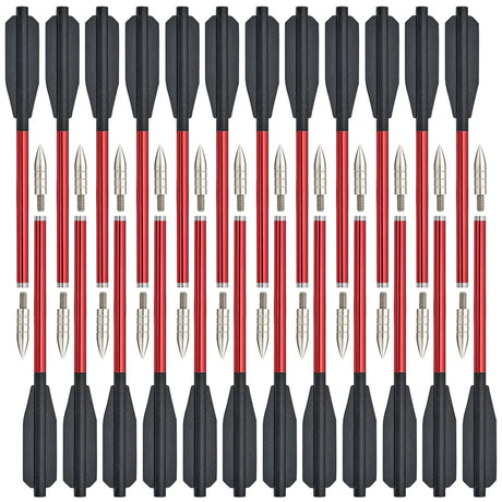 12/24 pcs Hunting Aluminum Tips Bolt 6.25inch Arrow for Archery 50/80lb Short Arrow Bow Assories Hunting Shooting Arrow