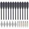 12/24 pcs Hunting Aluminum Tips Bolt 6.25inch Arrow for Archery 50/80lb Short Arrow Bow Assories Hunting Shooting Arrow