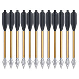 12/24 pcs Hunting Aluminum Tips Bolt 6.25inch Arrow for Archery 50/80lb Short Arrow Bow Assories Hunting Shooting Arrow