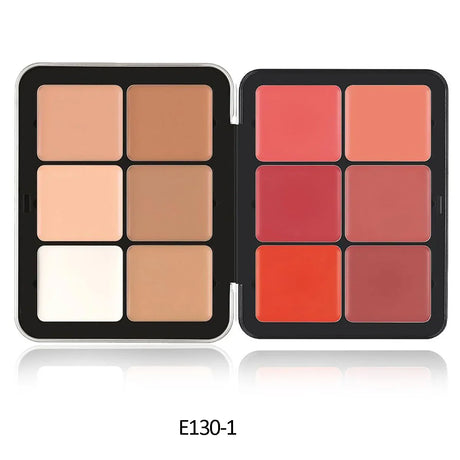 12 Color Blush Concealer Set Natural Blemish Brightening Highlighter 16 Color Waterproof face contour cream palette custom logo