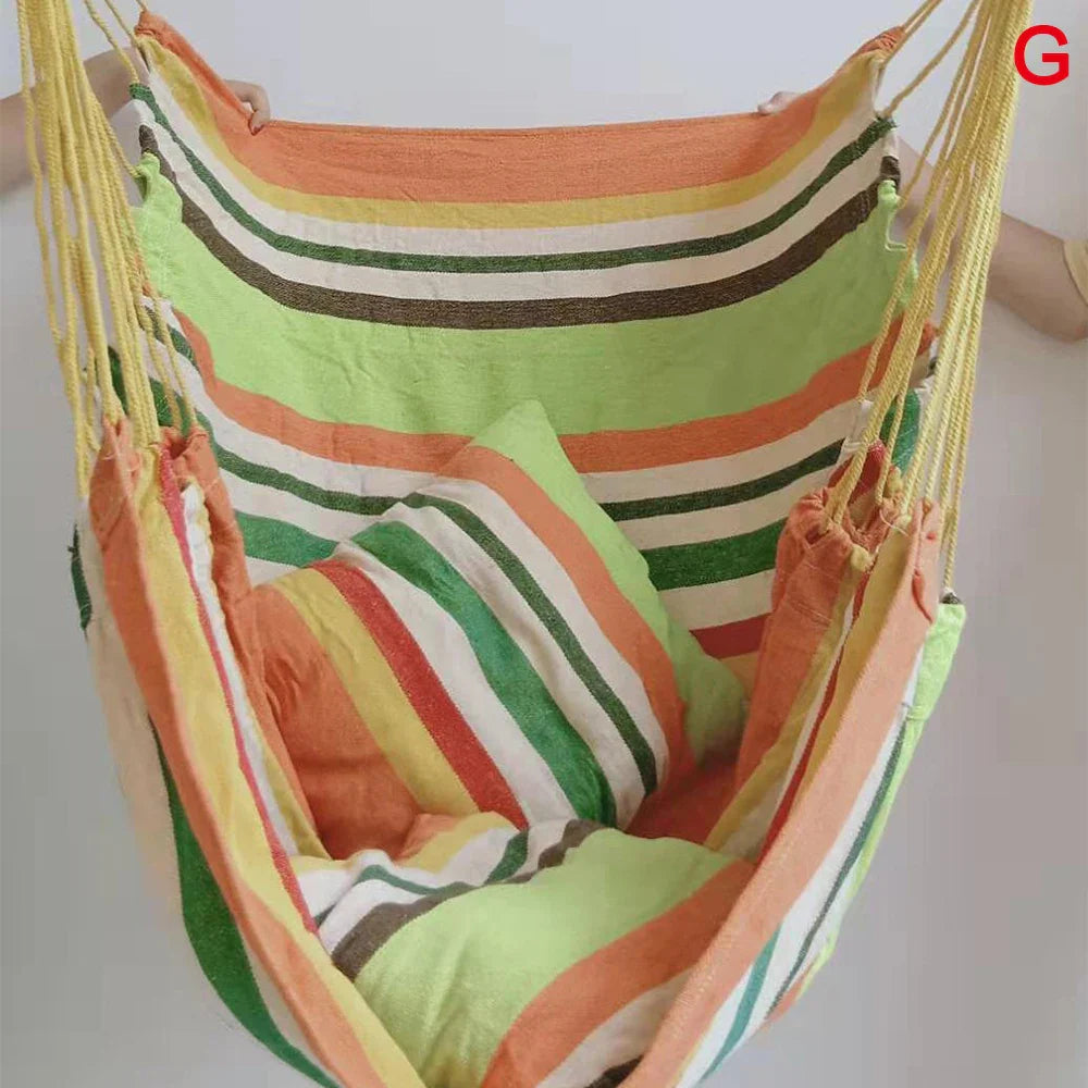 120KG Garden Hanging Chair Fabric Camping Rope Bed Bedroom Swing Seat Hammock Chair Hanging Hammock Hammock Swings