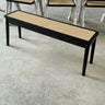 120cm Solid Wood Cane Woven Bench Household Home Furniture Stool Design Simple Dining Chair Nordic Style Bedroom Bench