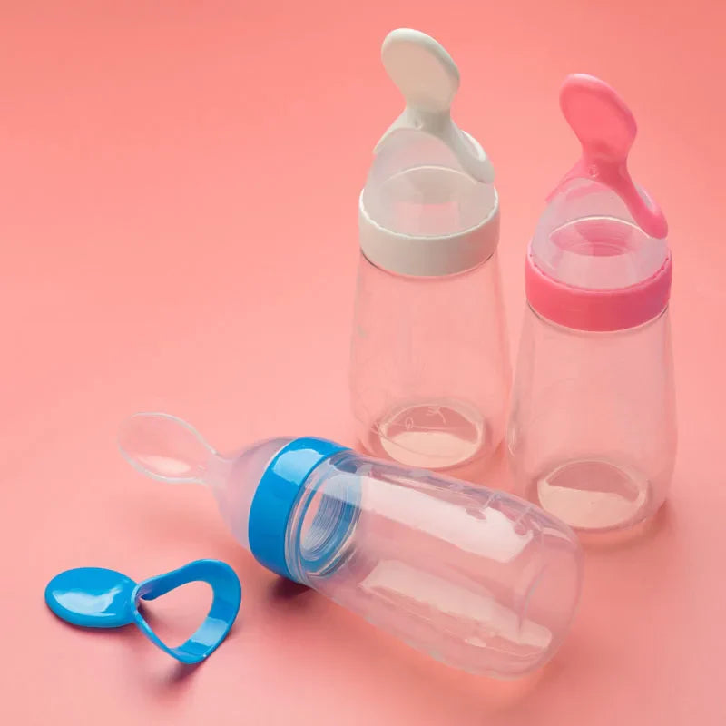 125ML Rice Paste Bottle Baby Spoon Feeder Dropper Silicone Spoons For Feeding Medicine Toddler Of Utensils Newborn Accessories