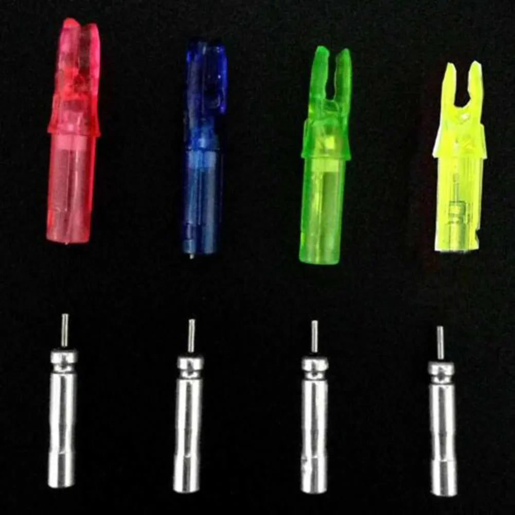 12Pcs Automatic LED Archery Arrows Lighted Nocks 6.2mm Arrow Nock Tail For Hunting Arrow Shaft Accessories High Quality