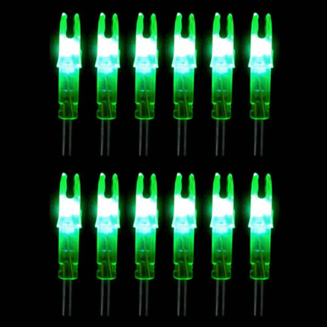 12Pcs Automatic LED Archery Arrows Lighted Nocks 6.2mm Arrow Nock Tail For Hunting Arrow Shaft Accessories High Quality