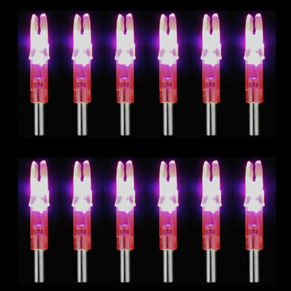 12Pcs Automatic LED Archery Arrows Lighted Nocks 6.2mm Arrow Nock Tail For Hunting Arrow Shaft Accessories High Quality