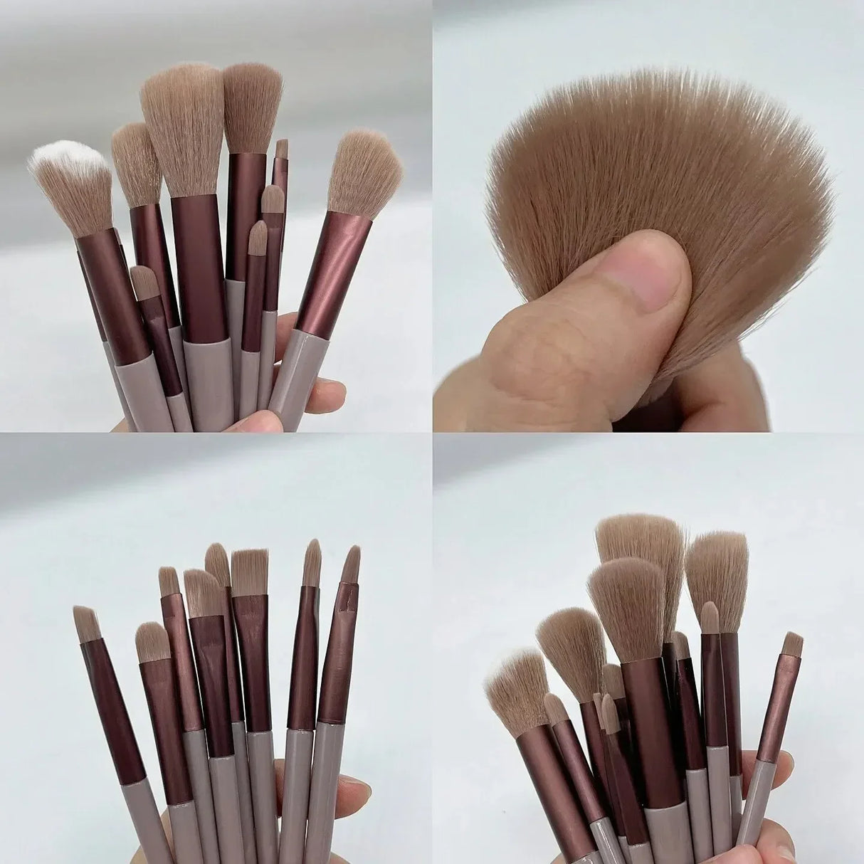 13 PCS Makeup Brushes Set Eye Shadow Foundation Women Cosmetic Brush Eyeshadow Blush Soft Make Up Tools Bag