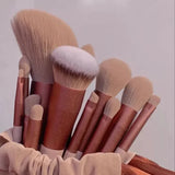 13 PCS Makeup Brushes Set Eye Shadow Foundation Women Cosmetic Brush Eyeshadow Blush Soft Make Up Tools Bag