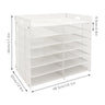 13 slots Iron File Holder Classroom Keepers Literature Storage Rack Rectangular Desktop Literature Organizer