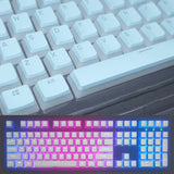 130 Keys Pudding Keycaps OEM Profile PBT Double Shot Keycap For Mx Switch Mechanical Keyboard ISO Layout RGB Backlit Key Caps