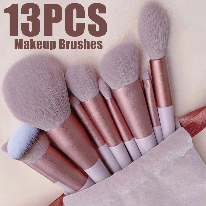 13PCS Makeup Brushes Set Eye Shadow Foundation Women Cosmetic Brush Eyeshadow Blush Powder Blending Beauty Soft Make Up Tools