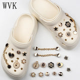 13Pcs/1Set Luxurious Charms DIY Shoe Decoration&Chain Sets Adult Kids Shoe Charms Shoes Accessories Free shipping