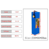 13S3P 48V 100000mAh 100Ah Lithium-ion Battery Pack with 1000W BMS for 54.6V E-bike Electric Bicycle Scooter