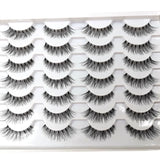 14 pair handmade Transparent Stem False Eyelashes Soft Cross Natural Long Eye Lashes Daily Makeup Tools Art Thick Fake Eyelashe