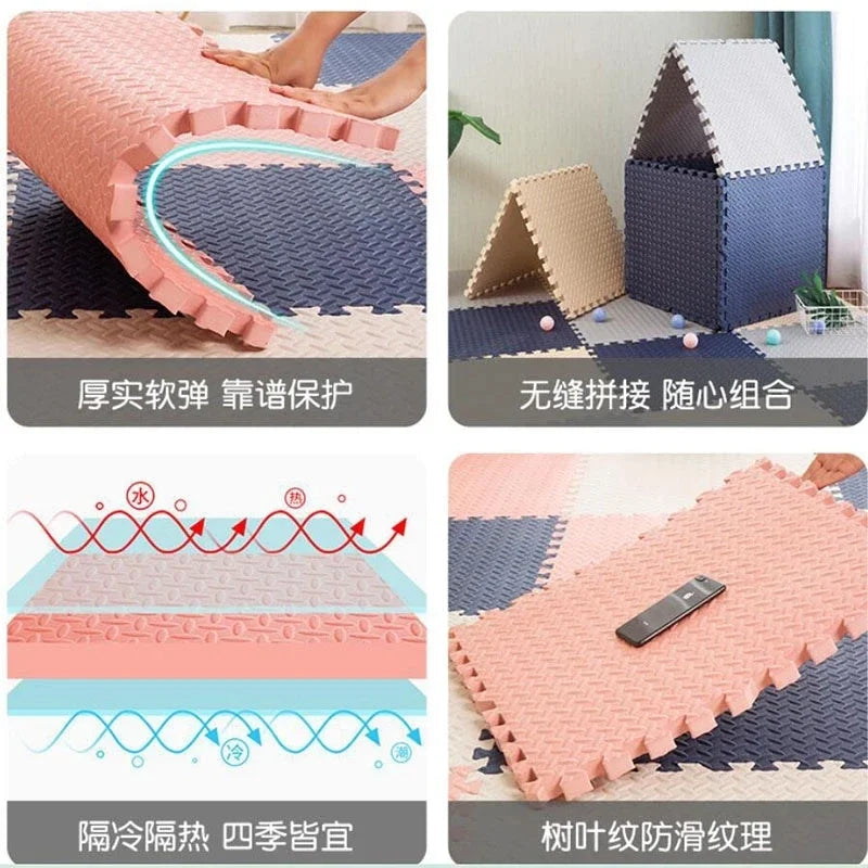 16pcs Foam Baby Play Mat Puzzle Mat Kids Interlocking Exercise Tiles Rugs Floor Tiles Toy Carpet Soft Carpet 30*30*1cm