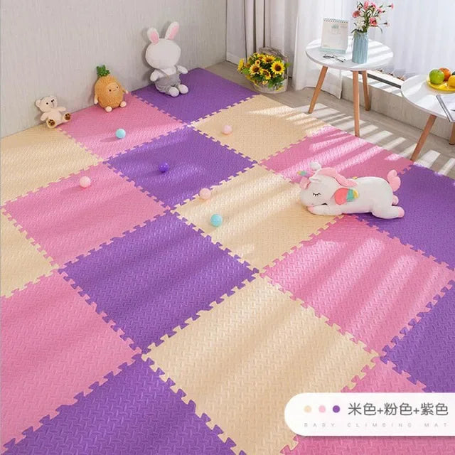 16pcs Foam Baby Play Mat Puzzle Mat Kids Interlocking Exercise Tiles Rugs Floor Tiles Toy Carpet Soft Carpet 30*30*1cm