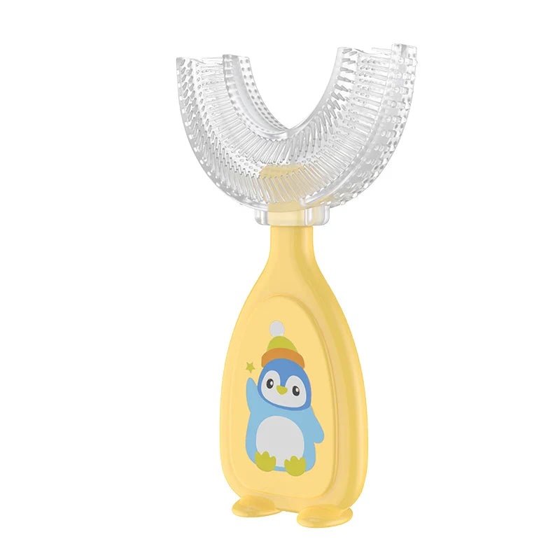 1PC Baby Toothbrush Children 360 Degree U-shaped Child Toothbrush Soft Baby Silicone Teether Brush Kids Teeth Oral Care Cleaning