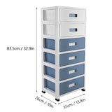 1PC Floor Standing Storage Cabinet with 6 Drawers Multipurpose Cabinet For Home and Office File Storage