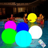 1PC LED Balloon Large Inflatable Ball Beach Water Pool Party Waterproof Floating Toy Outdoor Balls Garden Luminous Toy