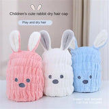 1PC New Cartoon Cute Dry Hair Cap For Girls Thickened Water-absorbing Washing Bag Hair Towel Children Baby Shower Cap Baby Items