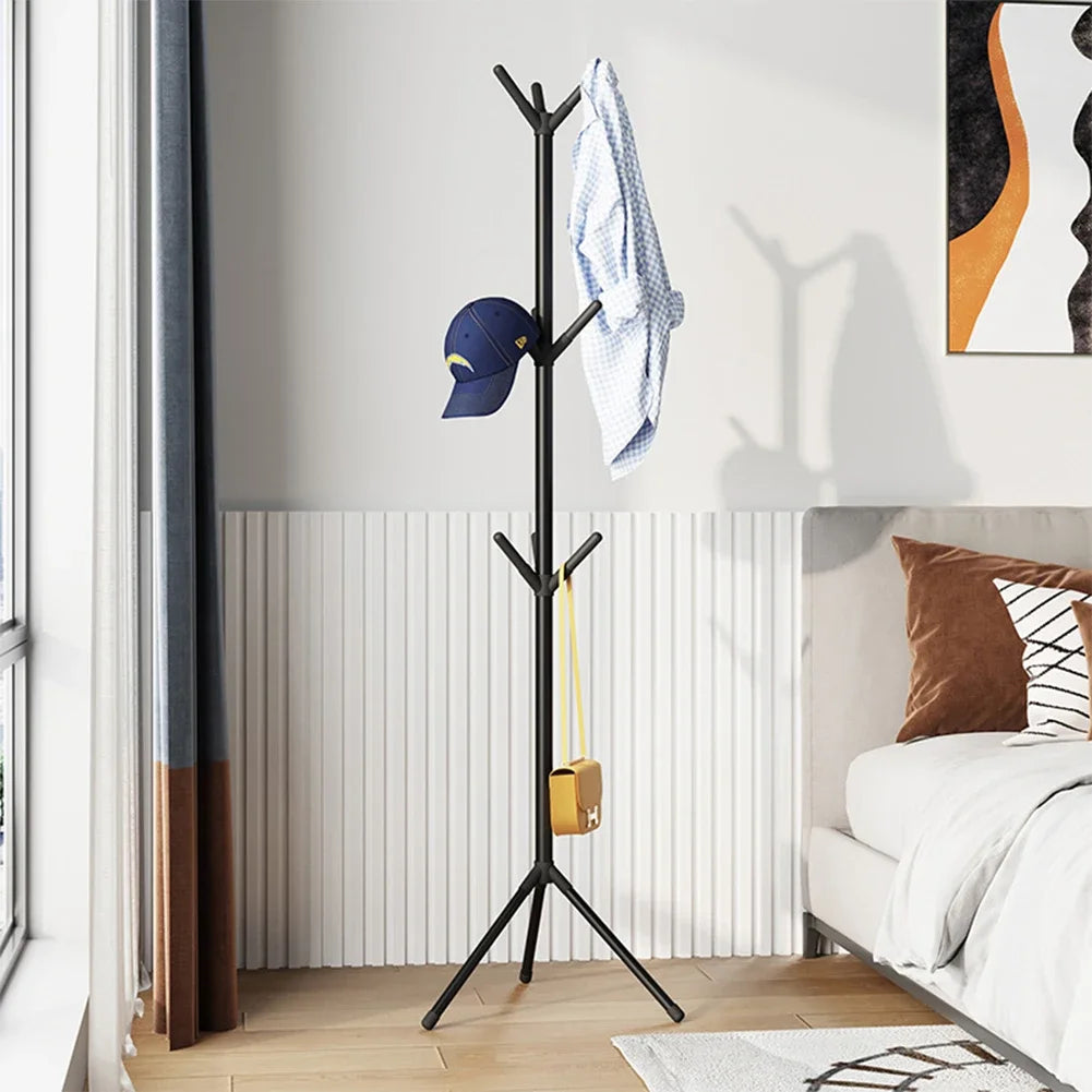 1PCS Iron Floor Standing Clothes Rack Metal Tree Branch Shape Coat Rack Modern Clothes Hat Hanger Home Clothing Storage Racks