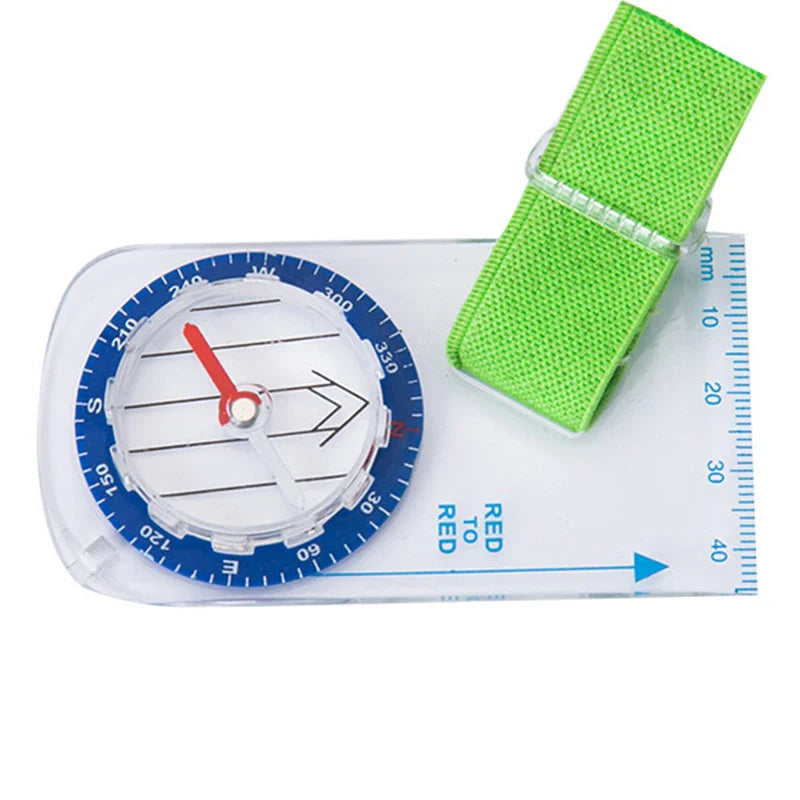 1PCS Outdoor Professional Thumb Compass Elite Competition Orienteering Compass Portable Compass Map Scale Compass 76x92x13mm