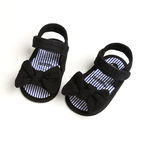 1Pair Summer Baby Infant Girls Shoes Breathable Anti-Slip Bow Sandals Toddler Kids Soft Soled First Walkers Shoes For 0-18M