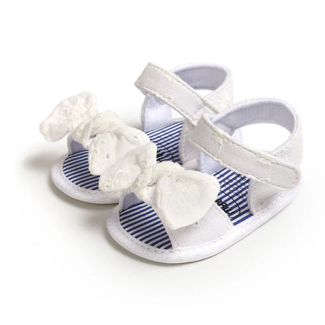 1Pair Summer Baby Infant Girls Shoes Breathable Anti-Slip Bow Sandals Toddler Kids Soft Soled First Walkers Shoes For 0-18M