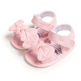 1Pair Summer Baby Infant Girls Shoes Breathable Anti-Slip Bow Sandals Toddler Kids Soft Soled First Walkers Shoes For 0-18M