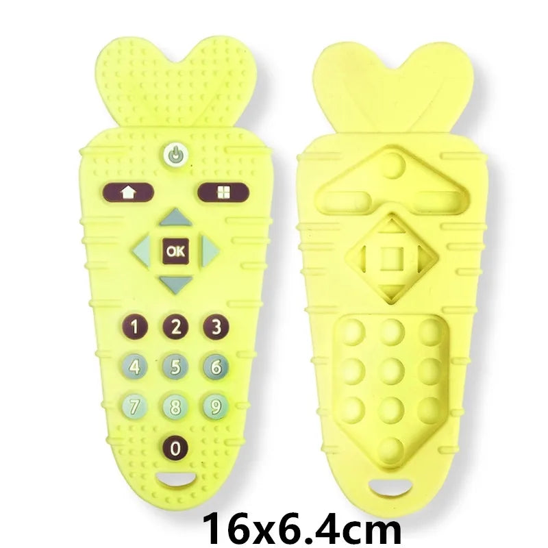 1Pc Grade Silicone Baby Teether Soothing Teether Early Educational Sensory Toys for Infant Teether Remote Control Shape