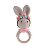 1Pcs Crochet Animal Rabbit Rattle Toy Baby Wooden Rings Bracelet Nursing Teether Teething Rings For Baby Educational Toys Gifts