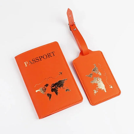 1Set PU Leather Flip Luggage Tag Light Soft Airplane Baggage Tag Boarding Pass Suitcase Tag Travel Passport Cover Accessories