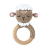 1pc Safety Wooden Baby Teether Crochet Cartoon Long Ear Bunny Baby Rattler Mobile Crib Rattle Bell Newborn Handbell Teething Toy