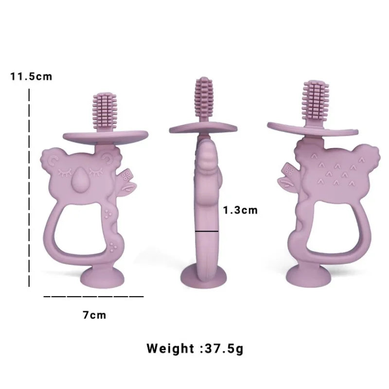 1pcs Silicone Baby Teether BPA Free Baby Toothbrushes Crocodile Koala Toddle Teethering Chew Toys Child teeth brush Products