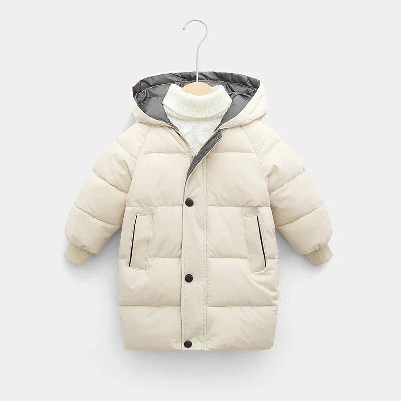 2-12Y Kids Down Long Outerwear Winter Clothes Teen Boys Girls Cotton-Padded Parka Coats Big Children Thicken Warm Cotton Jackets