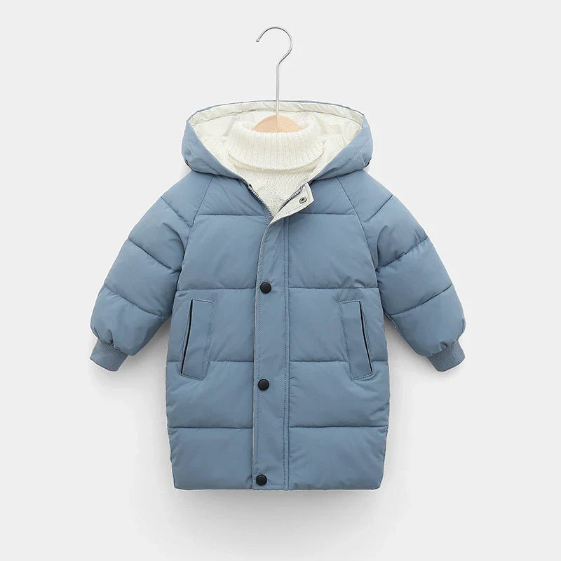 2-12Y Kids Down Long Outerwear Winter Clothes Teen Boys Girls Cotton-Padded Parka Coats Big Children Thicken Warm Cotton Jackets