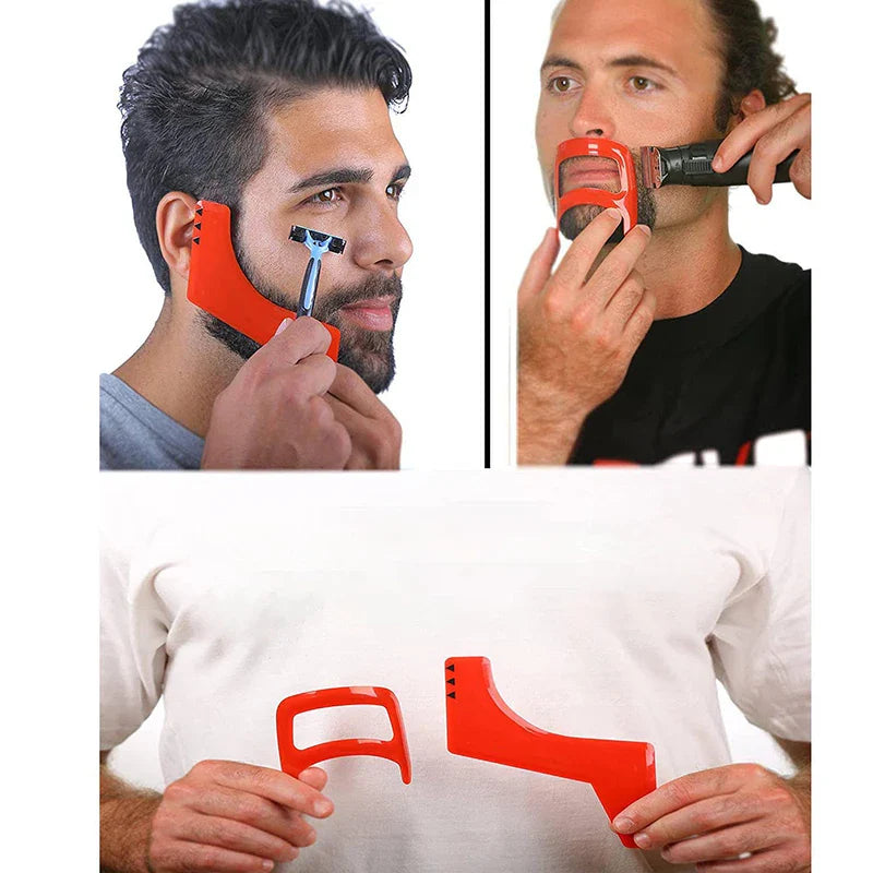 2/3/4Pcs/Set Neckline Shaving Template Guide Haircut Kit Tool Men Beard Hair Goatee