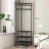 2/3 Layer Corner Coat Rack Multi-function Floor Standing Clothes Hanger Rack Removable Metal Clothing Storage Shelf Cabinet