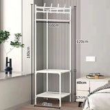 2/3 Layer Corner Coat Rack Multi-function Floor Standing Clothes Hanger Rack Removable Metal Clothing Storage Shelf Cabinet