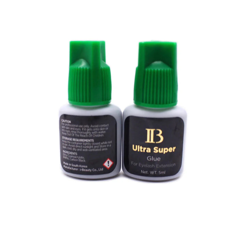 2/5/10 Bottles I-Beauty IB Ultra Super Glue for Eyelash Extensions 5ml IB Green Cap False Lash Glue Makeup Tools Wholesale Shop