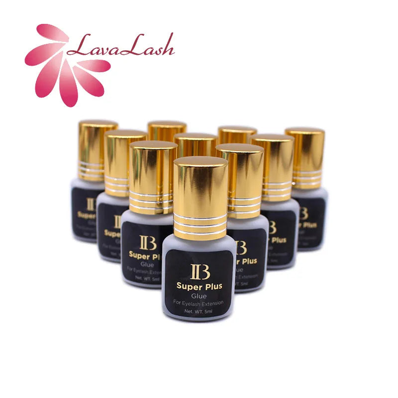 2/5/10 Bottles Original IB Ibeauty Super Plus Glue for Eyelash Extensions 5ml Korea IB Gold Cap False Eyelash Glue Makeup Tools