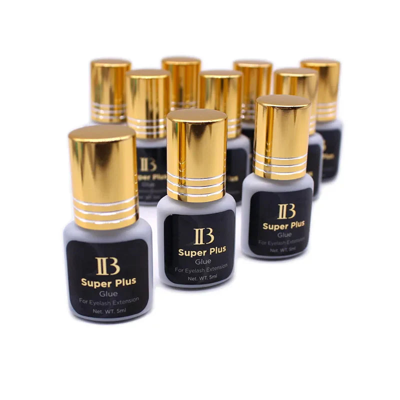 2/5/10 Bottles Original IB Ibeauty Super Plus Glue for Eyelash Extensions 5ml Korea IB Gold Cap False Eyelash Glue Makeup Tools