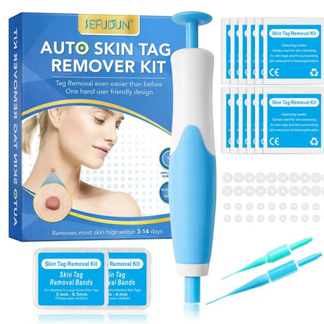 2 In1 Painless Auto Skin Tag Mole Wart Removal Kit Cleaning Tools Face Skin Care Body Wart Dot Treatments Remover Beauty Health