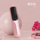 2 in 1 Wireless Hair Straightener Hair Curler Hot Comb Dryer and Straightening Brush 2600mAh Hair Styling Appliance Hair Crimper