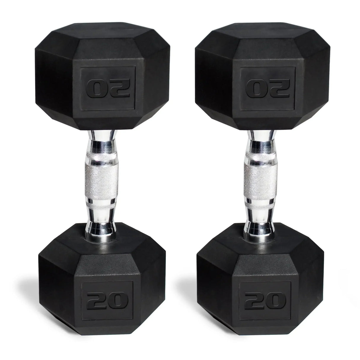 (2 pack) Barbell, 45lb Coated Hex Dumbbell, Single