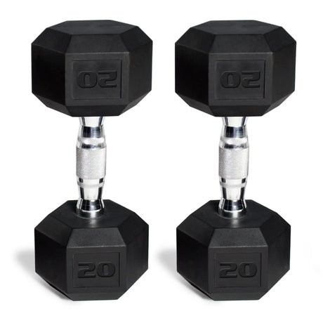 (2 pack) Barbell, 45lb Coated Hex Dumbbell, Single