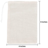 200 Pack Cotton Muslin Bags Sachet Bag Multipurpose Drawstring Bags for Tea Jewelry Wedding Party Favors Storage (4 x 6 Inches)