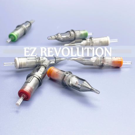 200 Pcs Mixed Lot EZ Revolution Cartridge Tattoo Needles RL RS M1 CM compatible with Cartridge System Tattoo Machines Grips