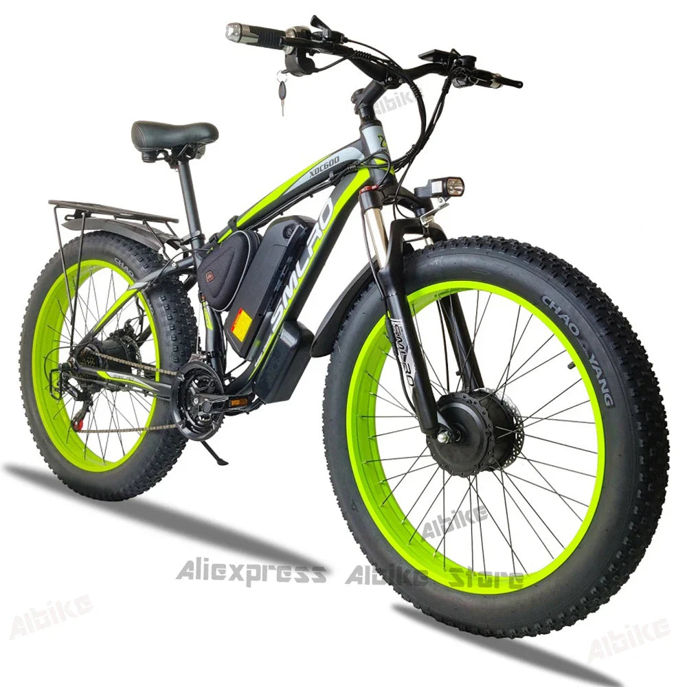 2000W Fat Tire Electric Bike 48V 22Ah 26" Electric Mountain Bikes 55km/h Ebike for Adults 21 Speed Hydraulic Brakes